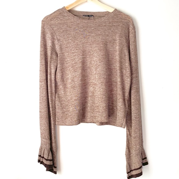 Zara Tops - NWOT Zara Crop Top light brown M
